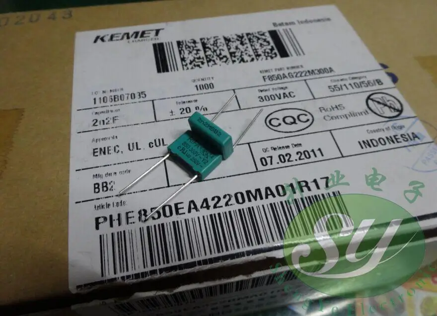 50 шт. RIFA PHE850EA4220MA 0,0022 мкФ/300 VacNF 2200pf 2 n2 222 2,2