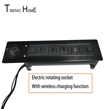 

Electric desktop socket / hidden socket / 3-position jack with USB charging / support wireless QI charging / universal jack