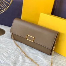 

The new rectangular wallet with detachable shoulder strap fashion chain bag ladies shoulder bag messenger bag coin purse