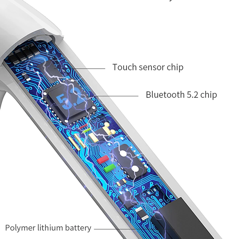 J3 V5 2 bluetooth earphone smart LCD display high quality wireless earphone headphone noise cancelling touch sports earbuds