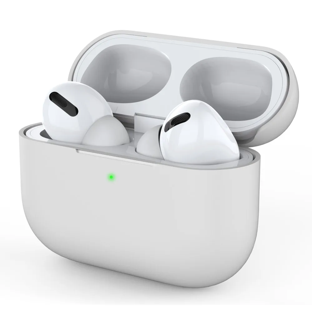 Силиконовый чехол для Apple New AirPods Pro защитный чехол Bluetooth беспроводной TWS покрытие для наушников Аксессуары с брелоком - Цвет: 19