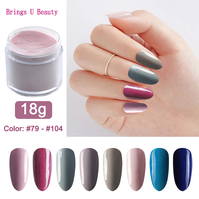 

Very Fine 18g/Box Dipping Powder Without Lamp Cure Nails Dip Powder Gel Nail Color Powder Natural Dry Colors #79-#104