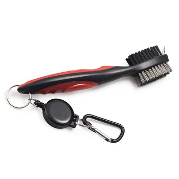 

Golf Double-Sided Cleaning Brush Kits Retractable Zipper Wire Groove Cleaning Tool Golf Putter Wedge Ball Grooves Cleaner Kit 01