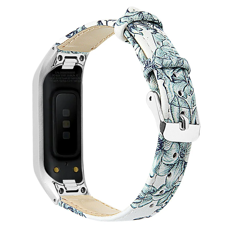 CARPRIE Стильный кожаный ремешок с цветочным принтом для samsung Galaxy fit-e R375+ металлическая рамка 907