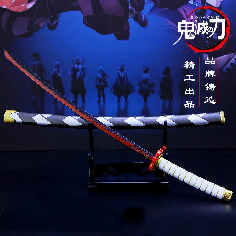 Металлическая Имитация Katana Tanjiro Sunwheel модель оружия украшение для спальни детские