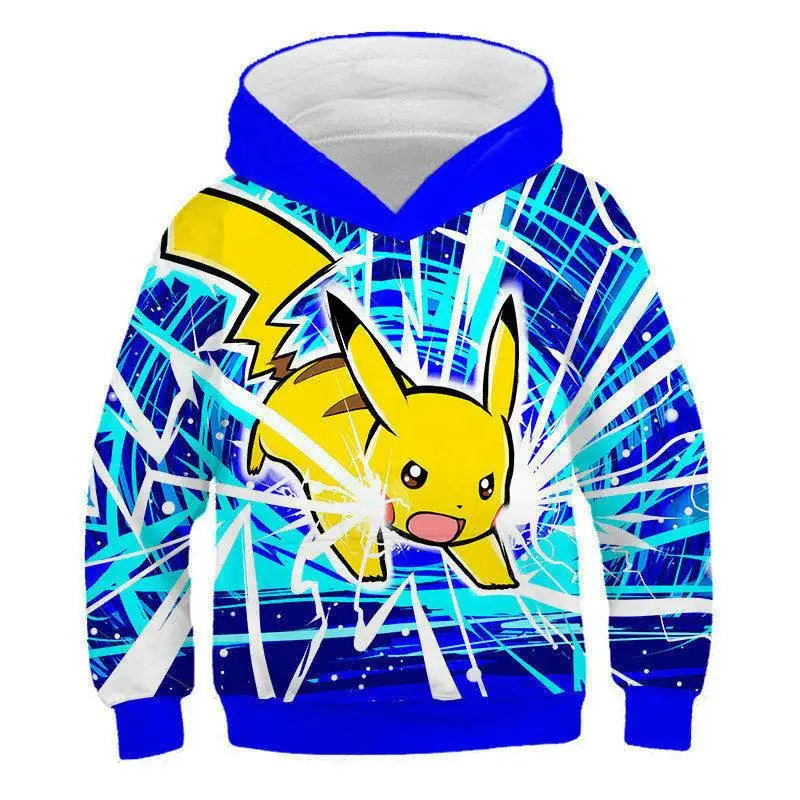 

fashionFall/winter fashion casual hoodie sweater pokemon Pikachu hoodie 3D animation hoodie cute hoodie