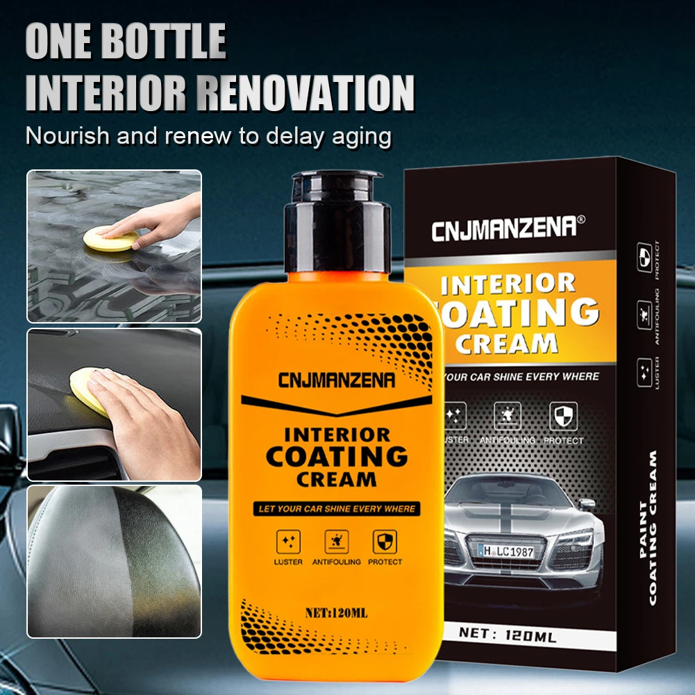 Car Paint Cleaner Cnjmanzena Car Coating Agent Auto Paint Cleaner Interior Leater Plastic Part Maintenance Refurbishing AgentCar Wax Crystal Plating Set Hard Glossy Wax Layer Covering Paint Surface Coating Formula Waterproof Film Car Polish Dropshipping meguiars scratchx