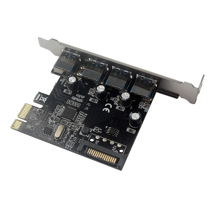 PCI-E до 4 портов USB3.0 карта расширения PCI Express до USB3.0 карта адаптера с интерфейсом питания SATA для настольного ПК