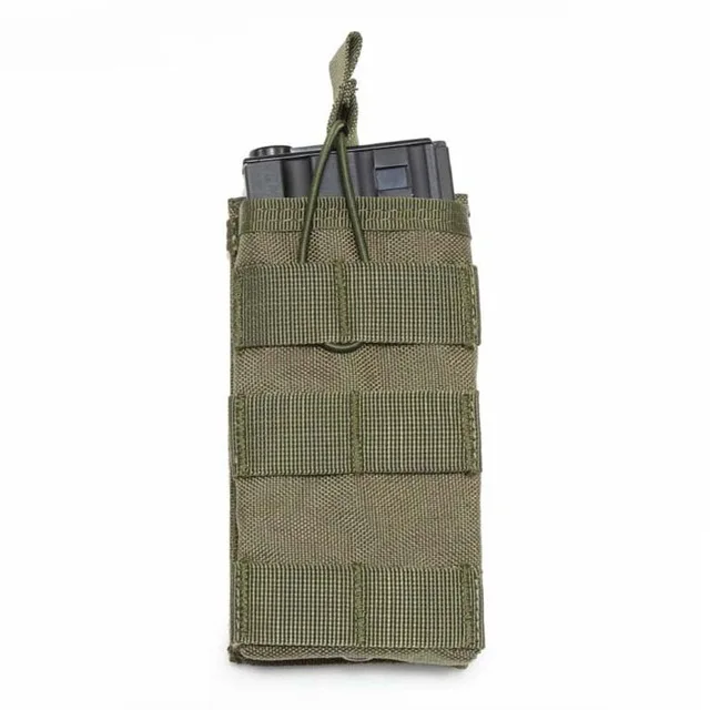Одиночный/двойной подсумок/тройной патронный мешок тактические охотничьи аксессуары Molle Vest Pouch военный подсумок сумка - Цвет: Green Single Mag Bag
