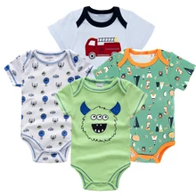 Honeyzone Пижама для младенцев 4 шт./компл. короткий рукав новорожденных Пижама для маленьких мальчиков/младенцев Одежда для маленьких мальчиков bossa nova