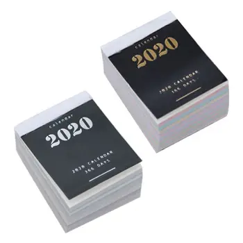 

2020 Year Mini Desk Calendar Sticker Daily Planner Book Annual Agenda Organizer