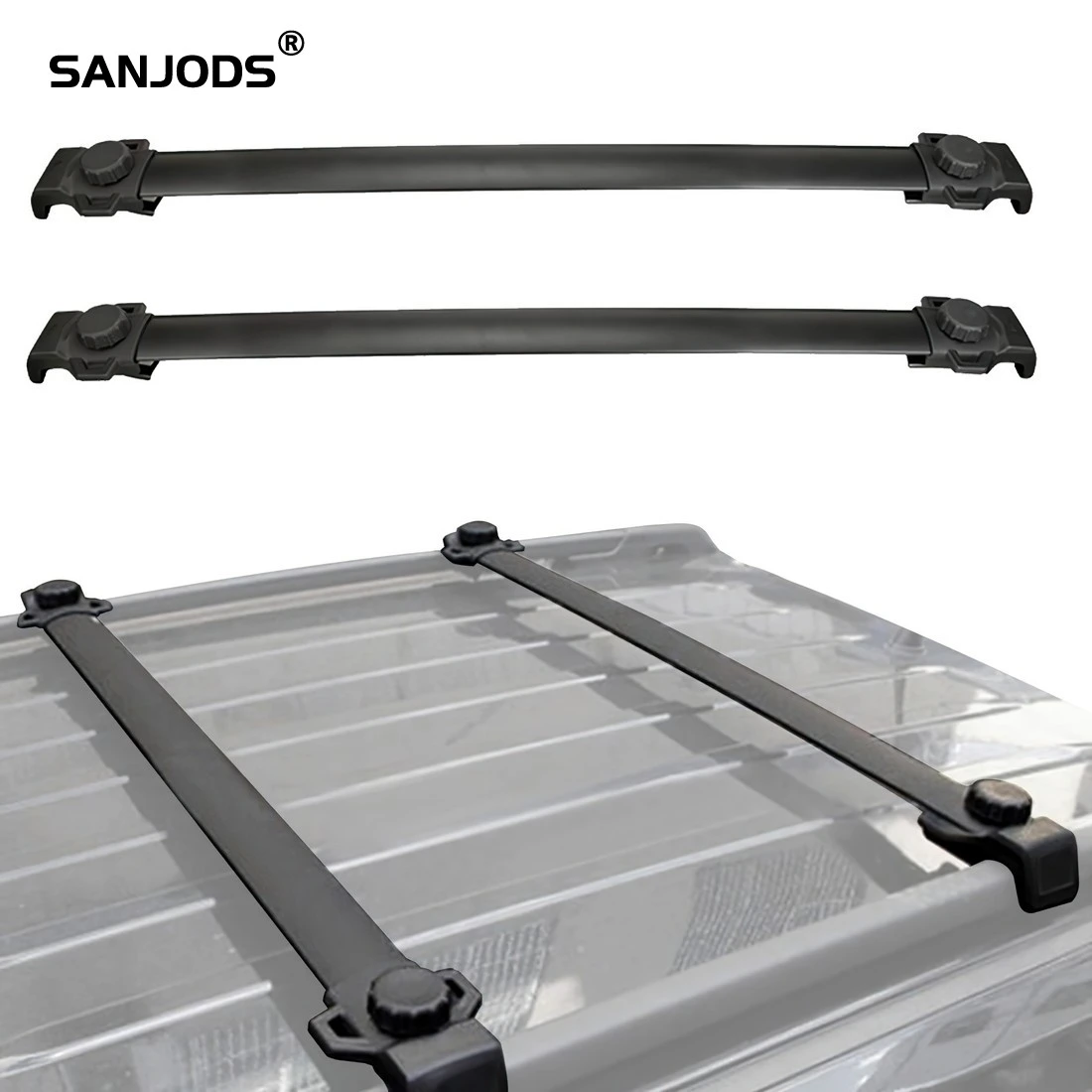 SANJODS Roof Rack Replacement for Jeep Patriot 2007 2022 Pair Aluminum