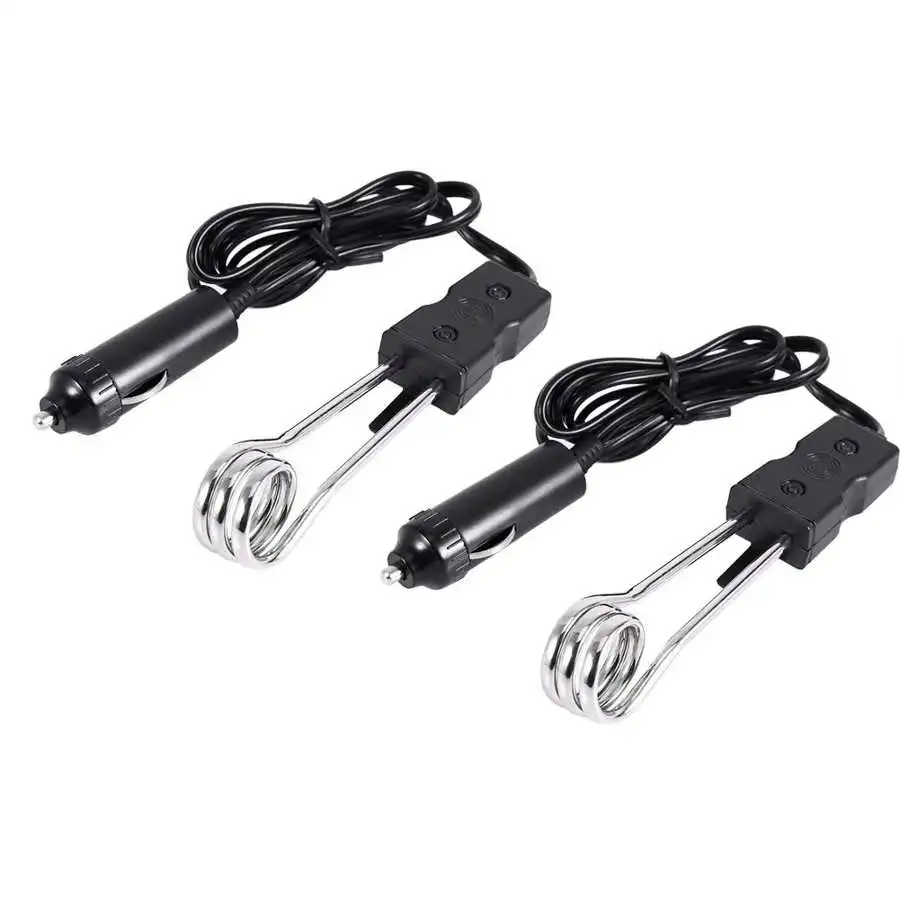 Immersion Heater Portable Instant Hot Water Heaters 12V/24V Mini Electric Car Water Heater Coffee Immersion Travel