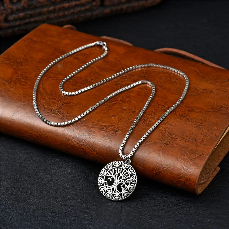 

2019 New Style 100% Silver 925 Necklace Peace Tree Pendant Lady Necklace Fashion Jewelry