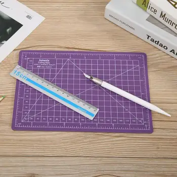 

Self-healing Sewing Cutting Mat with Carving Pen Ruler PVC A5 Kit Double-sided Non-glare Manual DIY Cutting Accessories