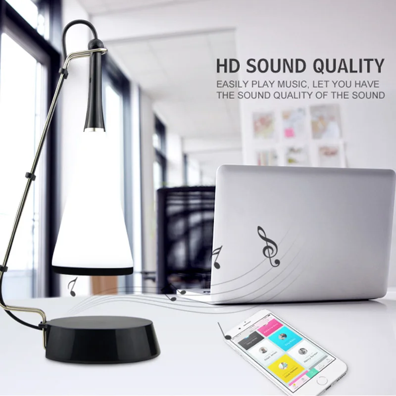 Best LED Table Lamp Bluetooth Speaker USB Rechargeable Desk Lamp Led Study Reading Book Lights for Home Bedroom Lighting with Pr