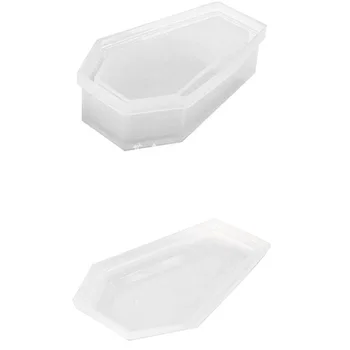 

DIY Silicone Crystal Epoxy Mold Storage Box Molds Coffin Crafts Making Mould For Resin Jewelry, Soap Candle