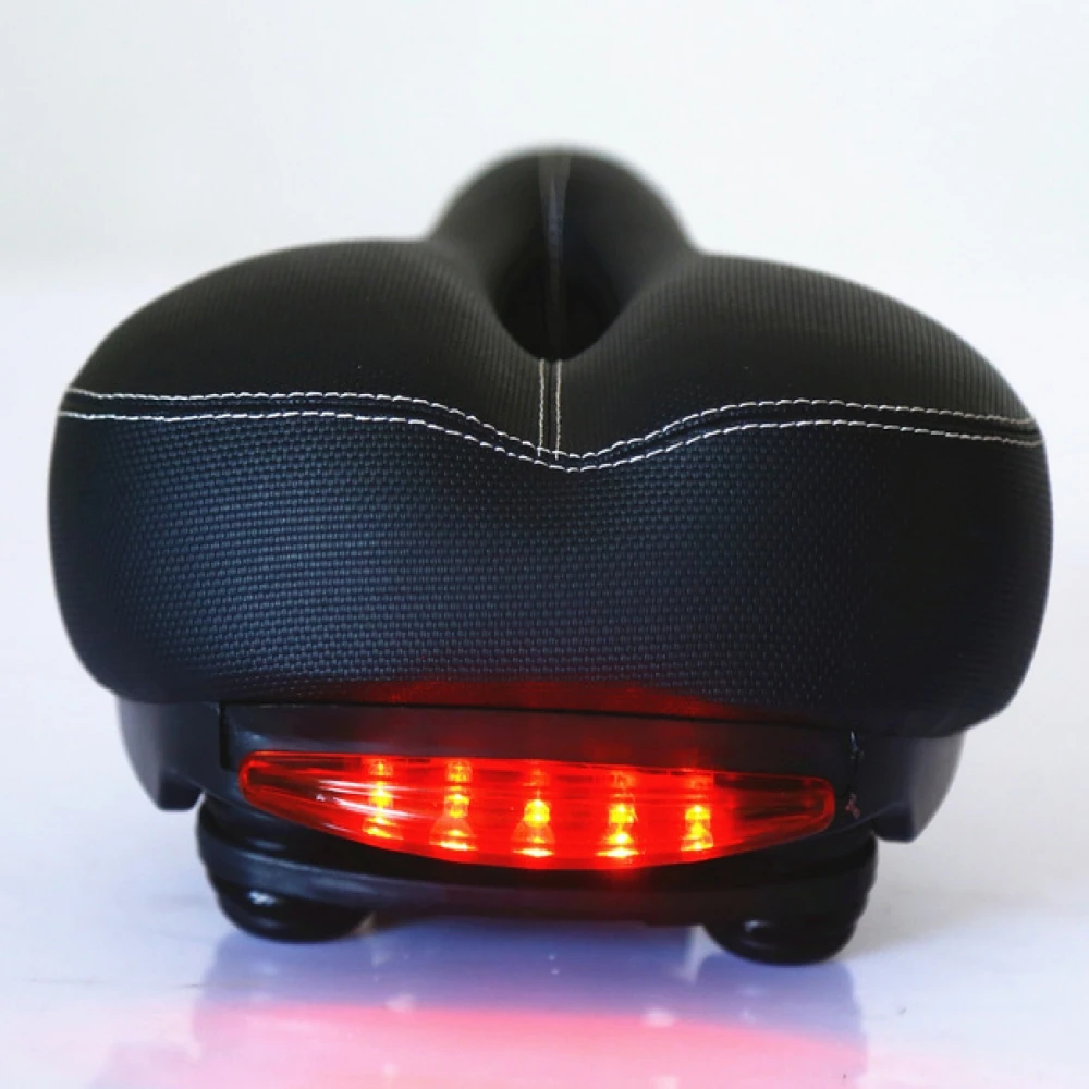 buy Bicycle Tail Saddle With Taillights Mountain Bike Bicycle Big Butt Saddle MTB Mountain Bike Seat Saddle Accessories