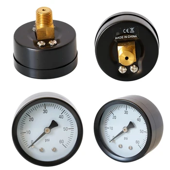 

60 PSI 1/4" NPT 2" Dial Pressure Gauge Back Mount Valve Filter Replacement