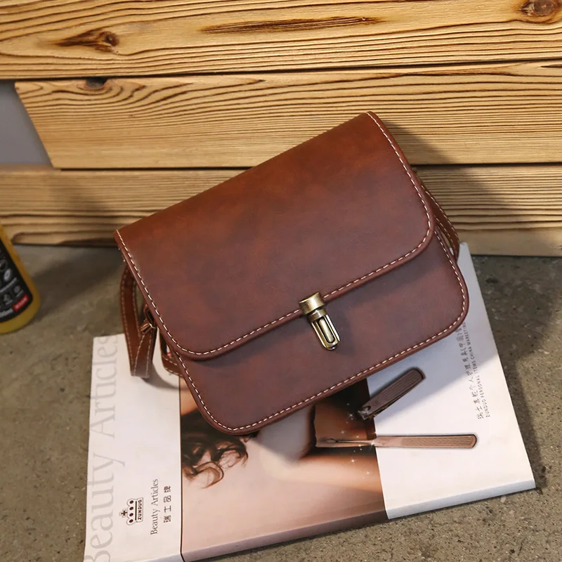 

2019 Autumn New Style Fashion Korean-style Retro Simple Versitile Fashion PU Handbag Casual Single Shoulder Square Sling Bag