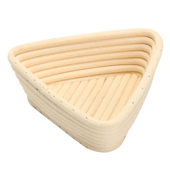 

Triangle Bread Basket Unbleached Natural Cane Baking Tool for Rising Round Crispy Crust Baked Bread Making Dough Shape Loaf Boul