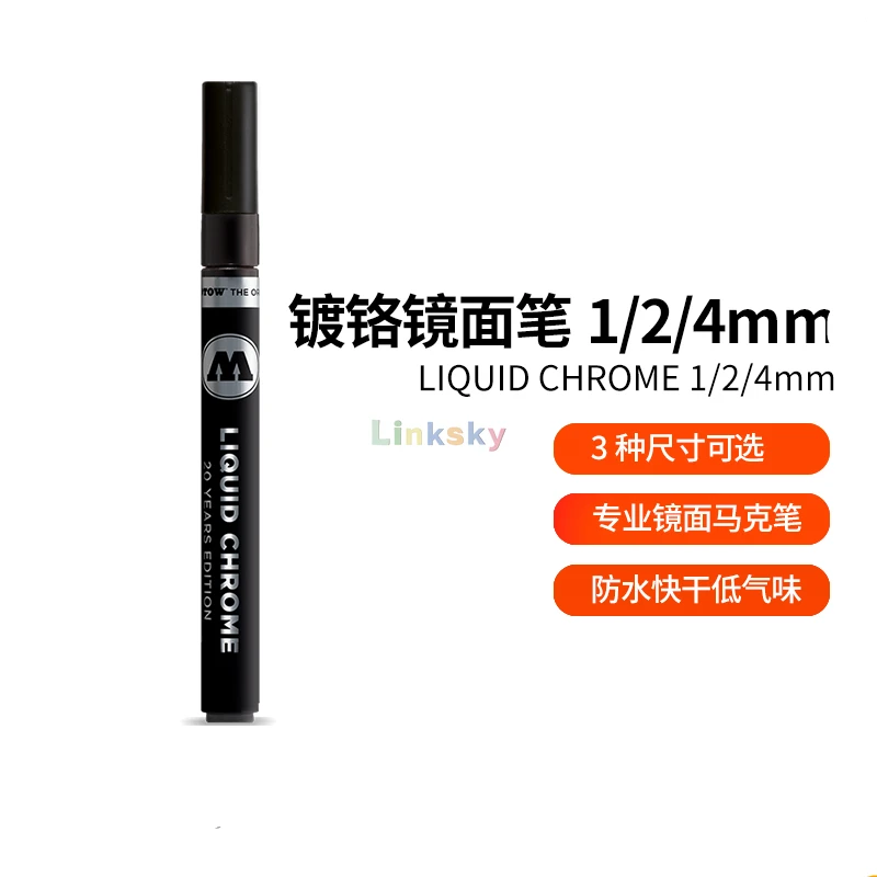 Molotow Liquid Chrome Marker - 1mm, 2mm And 4mm,high Gloss Effects Be Created On Most Surfaces,highly And Permanent - Paint Markers - AliExpress