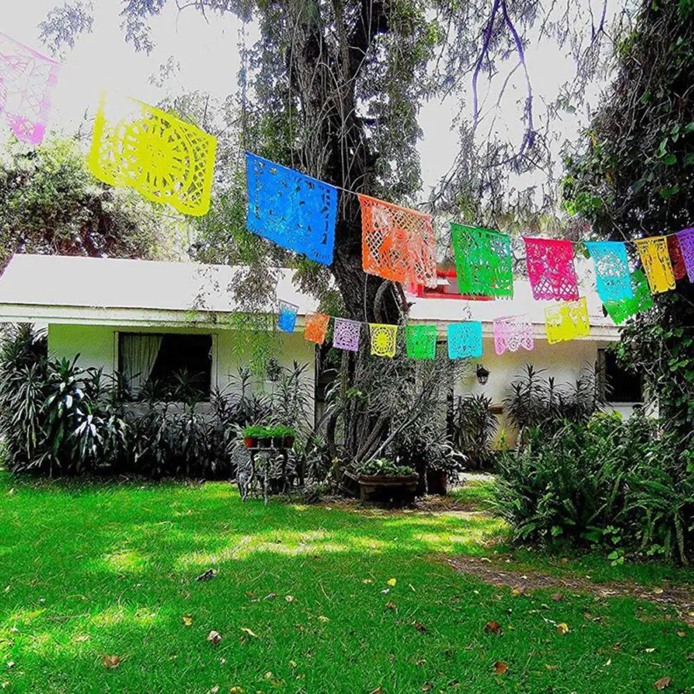 HobbyLane Festive Party Supplies Day Of The Dead Mexico Square Plastic Pull Flower Household unique Flag |