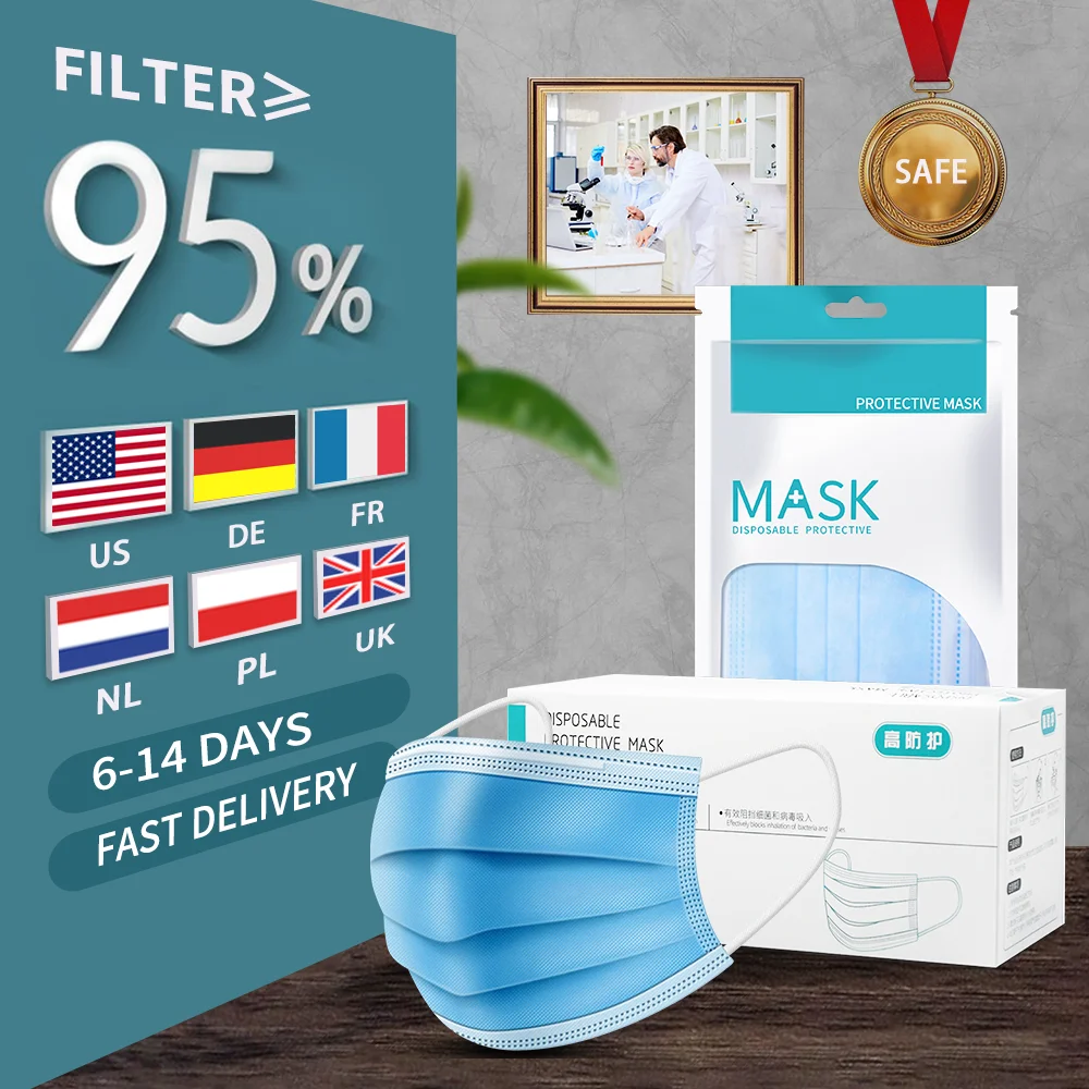 Disposable Mask Face Mask Mascherine Face Masks Anti-Dust Anti Fog Haze Face Mouth Mask 3-layer Filter Mask Disposable Mask Face Mask Mascherine Face Masks Anti-Dust Anti Fog Haze Face Mouth Mask 3-layer Filter Mask