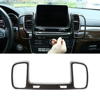 

For Mercedes-Benz GLS GLE Class ABS Matte Chrome Central Control Air Outlet Decorative Frame Trim Car Accessories