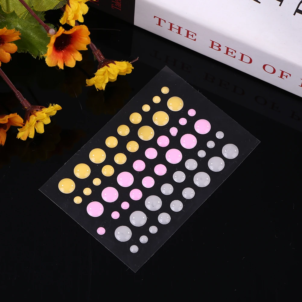 

Grey Pink Orange Sugar Sprinkles Self-adhesive Enamel Dots Resin Sticker For DIY Scrapbooking Photo Album Cards Crafts Decor