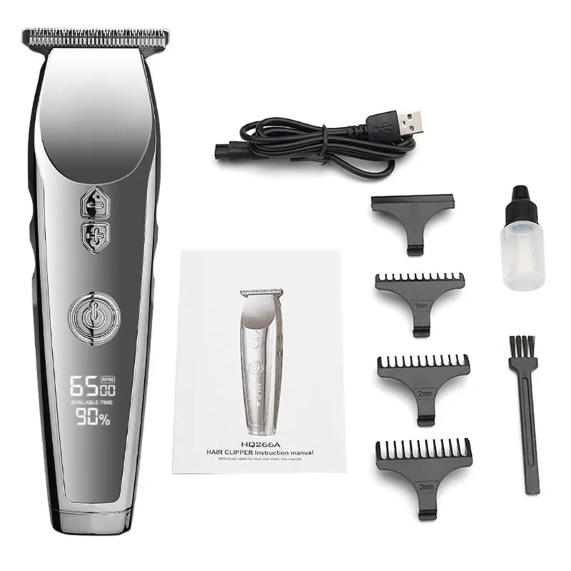 Electric Hair Clipper Rechargeable Cordless Haircut Machine LCD Screen Display K1AD | Бытовая техника