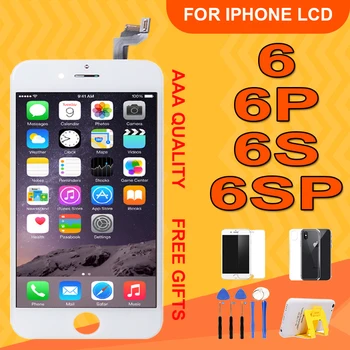 

AAA Screen LCD For iPhone 6 6S 6P 6SP LCD Display Assembly Digitizer No Dead Pixel Touch Replacement LCD with Gifts Black/White