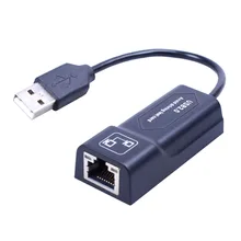 USB 2,0 Стандартный Тип «Папа-папа» RJ45 женский Gigabit Ethernet адаптер Поддержка 10/100 Мбит/с Ethernet для Windows/Linux