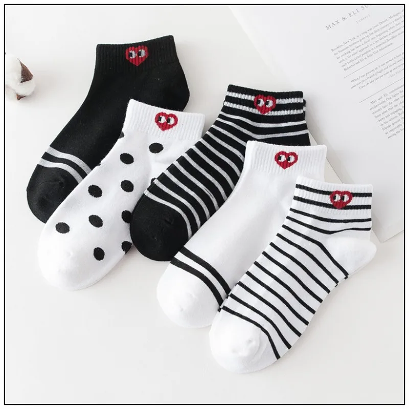 5 пар/лот = 10 штук хлопок белые буквы женские спортивные носки низкие, чтобы помочь мелким носком короткие женские хлопковые носки