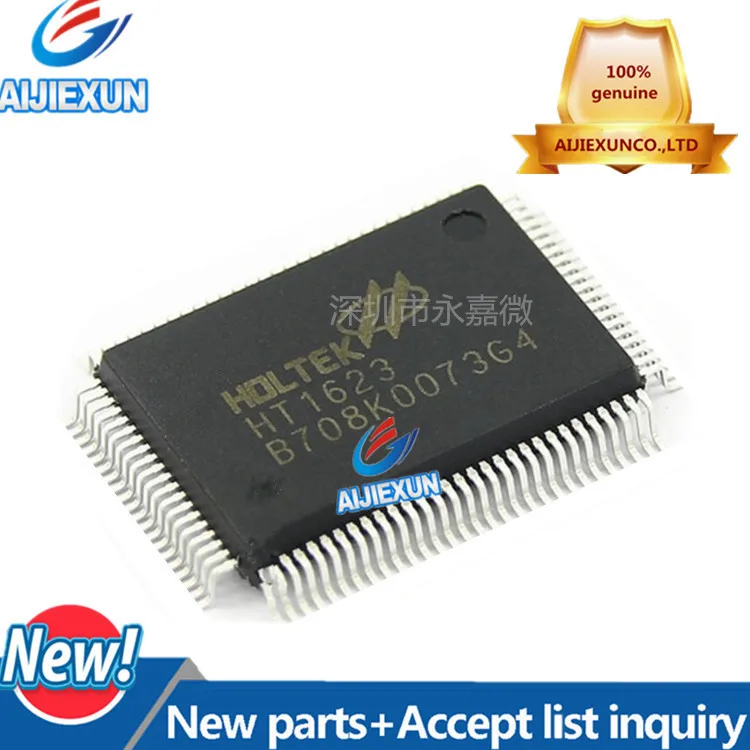 

5Pcs 100% New and original HT1623 QFP100 LCD driver chip specializes in 384 dot matrix large stock