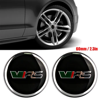 

4pcs 60mm VRS Hubcap Sticker Car Wheel Center Cap for Skoda Octavia Superb Fabia Kodiaq YETI VRS Hub Cap Car Tires Rim Cover
