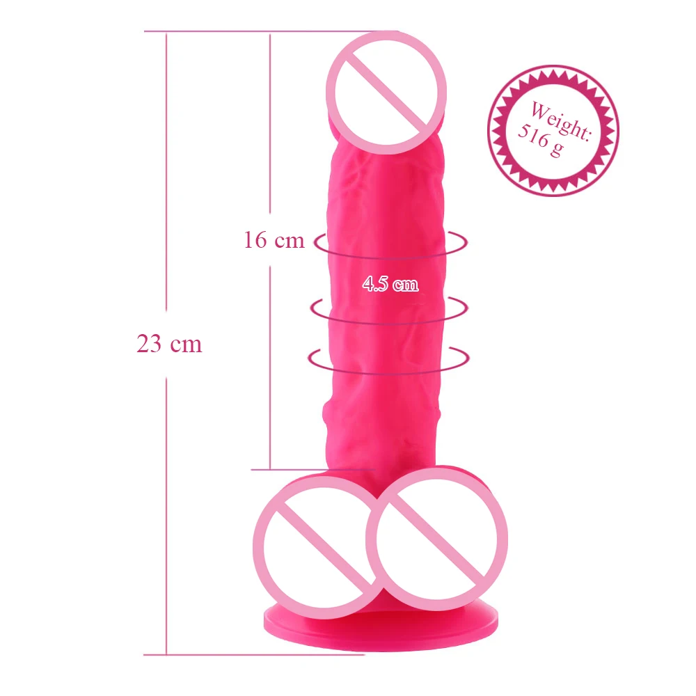 Hismith 23 cm Pink Silicone Dildos Diameter 4.5 cm Suction Cup Dildos For Women Female Masturbation Odorless Medical Women Penis