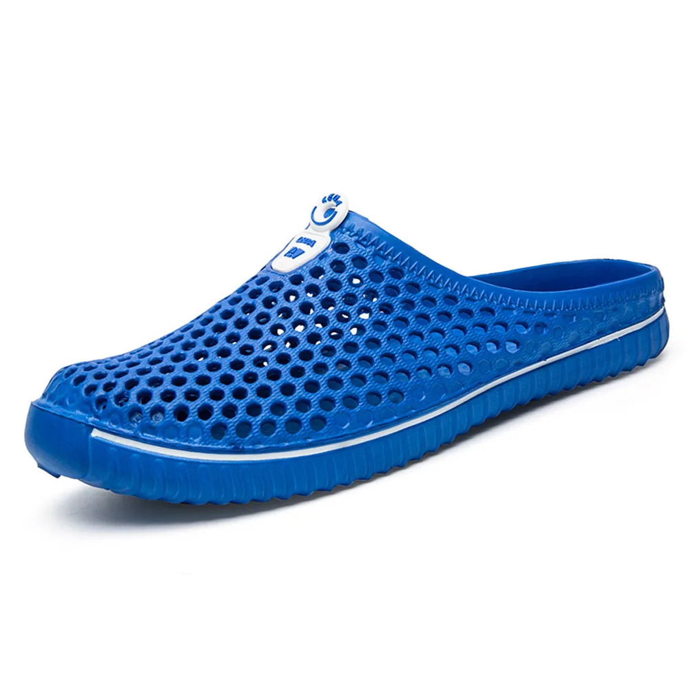 

SAGACE Men Shoes 2020 Summer Unisex Hollow out Round Toe Casual Couple Beach Sandal Breathable Flat With Flip Flops Shoes X0114