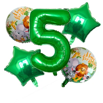 

Animal Foil Number Balloon Digital 1 2 3 4 5 6 Years Old Boys Girls Happy Birthday Balloon For Baby Shower Kids Birthday Decorat