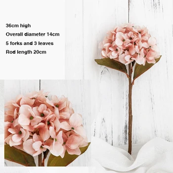 

Artificial Flower Home Wedding Party Birthday NewYear ValentinesDay Floral Decor Silk Hydrangeas Vase Flower Arrangement