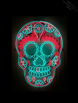 

Neon Signs for colorful skull Neon bulbs Sign neon light sign Decorate tattoo room Neon Light Neon Window Lights Pet Shop Sign