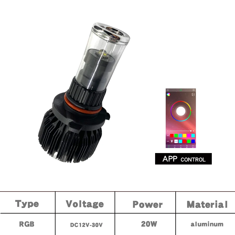 Faro de coche HX H11 светодиодный RGB чипы H8 светодиодный bombillas de repuesto смартфон приложение-контроллер для faros antiniebla de coche o lu