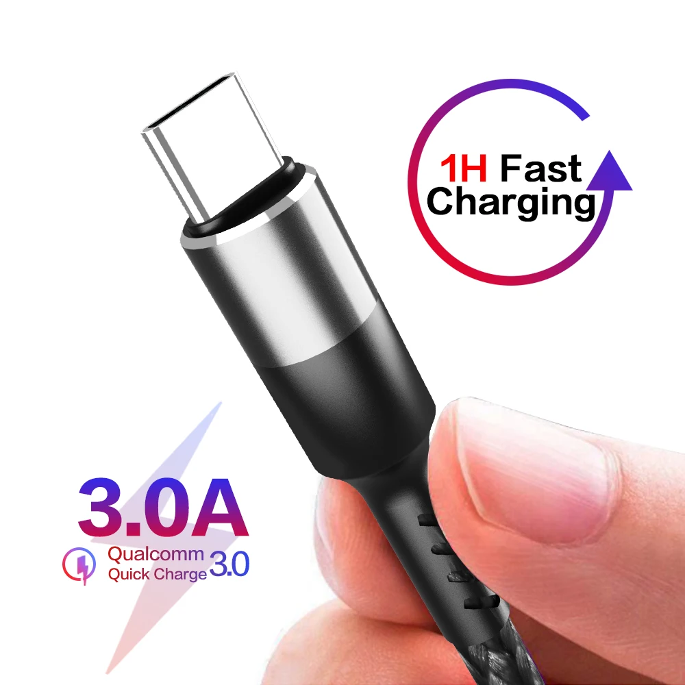 Кабель USB Type C для быстрой зарядки и передачи данных зарядный кабель Samsung S10 S9 S8 Plus