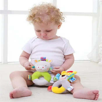

Newborn Baby Cute Soft Rattles Infant Animal Hand Bell Kids Plush Toys Educational Bells Cloth For Baby 0-12 Month
