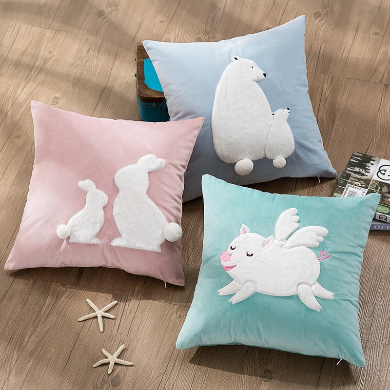 LOVO чехол для подушки Изысканная аппликация вышивка декоративная наволочка для дивана домашнее автомобильное сиденье 45*45 см