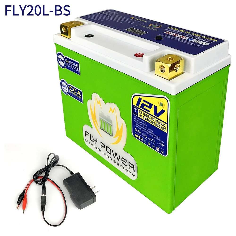 12V LiFePO4 Motorcycle Start Battery 620A CCA 144Wh Lithium Iron Phosphate