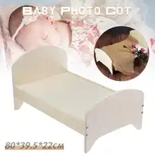 Реквизит для детской фотосъемки Маленькая деревянная кроватка позирует ребенка реквизит для фотосъемки 80x39,5x22 см