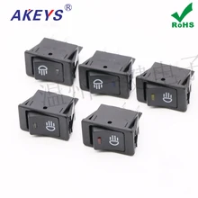 3pcsCar modification switch power fog light switch headlight ship type switch with LED indicator daytime running light universal цена 3pcsCar modification switch power fog light switch headlight ship type switch with LED indicator daytime running light universal цены онлайн