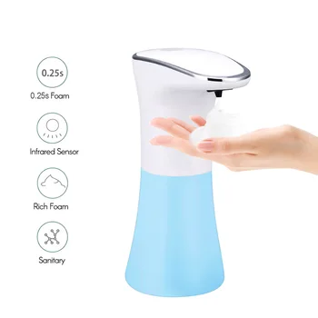 

350ml Liquid Soap Dispenser Foam Spray Bottle Soap Pump Automatic Soap Dispensers IR Sensor Hands Free for Bathroom Kitchen