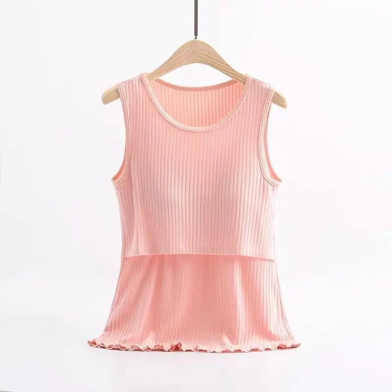 Ropa de maternidad de verano para mujeres embarazadas, camisetas sin mangas de Color sólido, Tops de lactancia para el hogar, 8 colores